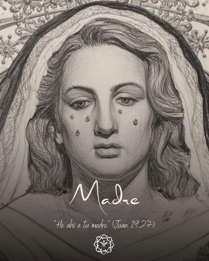 Ilustración de una madre con lágrimas en su rostro