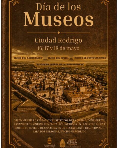 Cartel del Día Internacional de los Museos en Ciudad Rodrigo