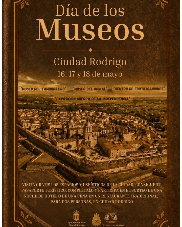 Cartel del Día Internacional de los Museos en Ciudad Rodrigo