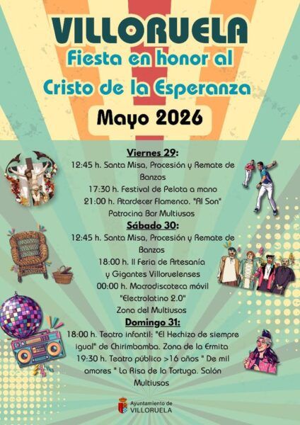Cartel de la fiesta en honor al Cristo de la Esperanza en Villoruela