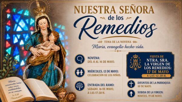 Imagen de la novena en honor a Nuestra Señora de los Remedios en Villamayor.