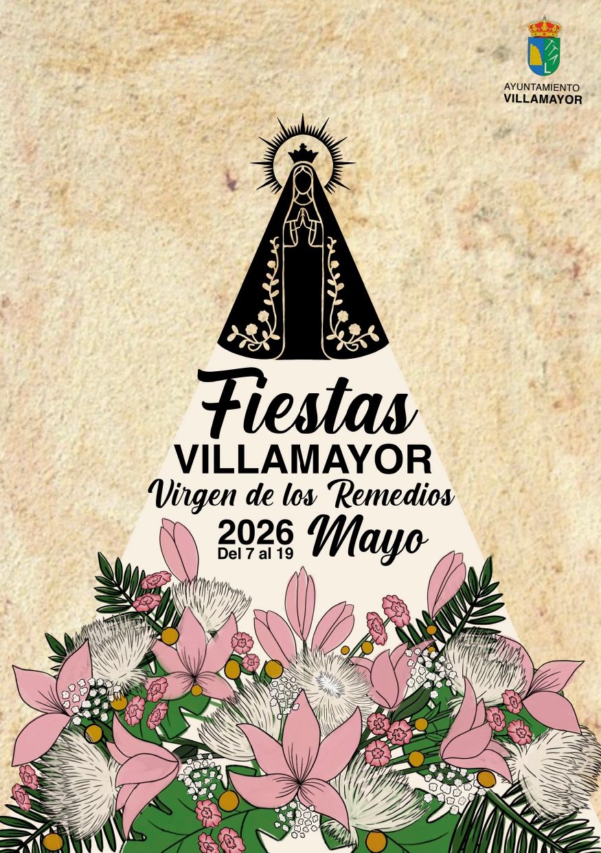 Cartel de las fiestas de Villamayor en honor a la Virgen de los Remedios 2026