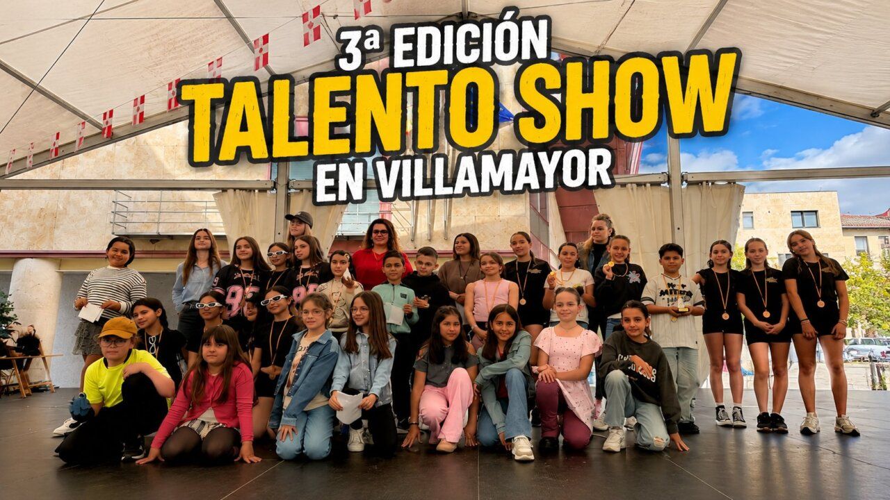 Grupo de jóvenes participantes en el III Talent Show de Villamayor