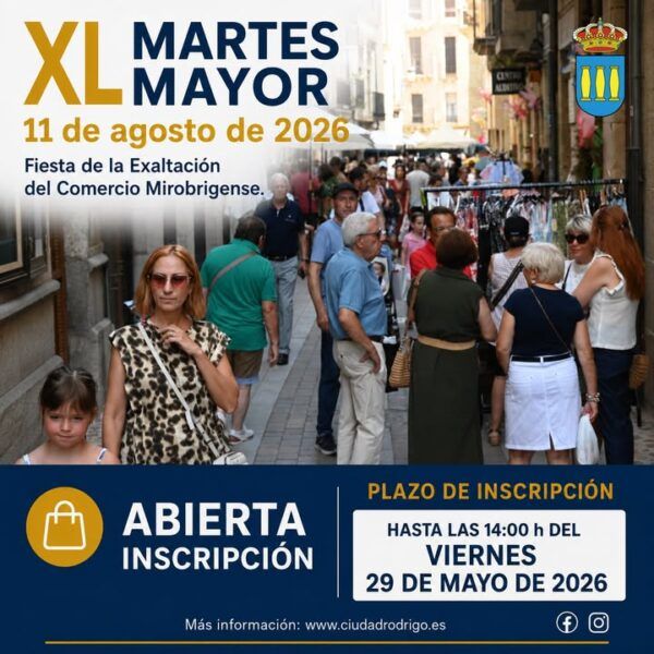Cartel de inscripción para Martes Chico y Martes Mayor en Ciudad Rodrigo
