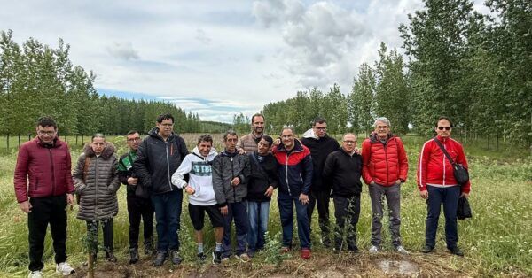 Grupo de participantes en un itinerario de plantas silvestres en Alba de Tormes