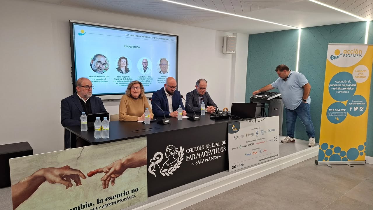 Inauguración de la jornada sobre psoriasis y artritis psoriásica en Salamanca