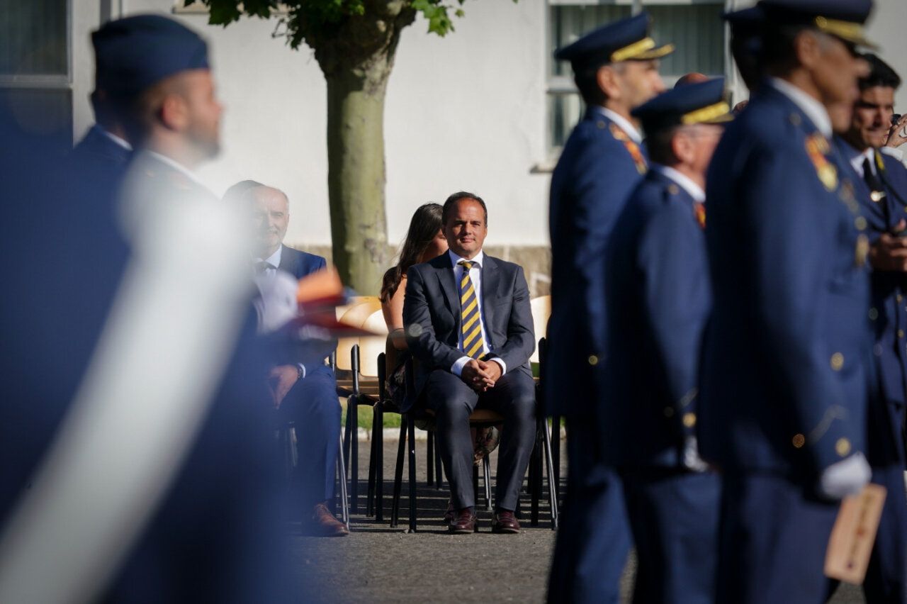 Ángel Molina en acto de clausura en Base Aérea de Matacán