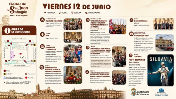 Programa de actividades para las fiestas de San Juan de Sahagún en Salamanca