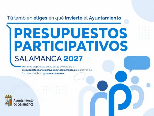Cartel de los Presupuestos Participativos 2027 del Ayuntamiento de Salamanca