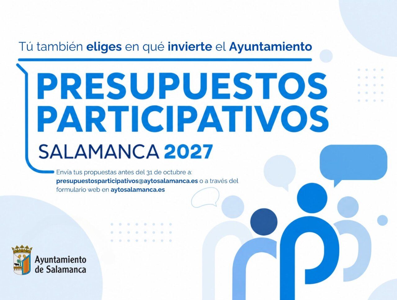 Cartel de los Presupuestos Participativos 2027 del Ayuntamiento de Salamanca