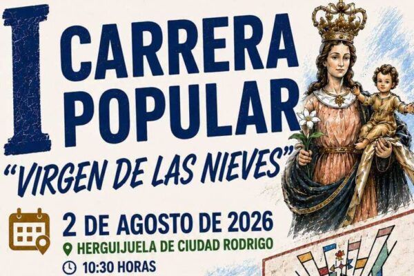 Cartel de la carrera popular Virgen de las Nieves en La Herguijuela