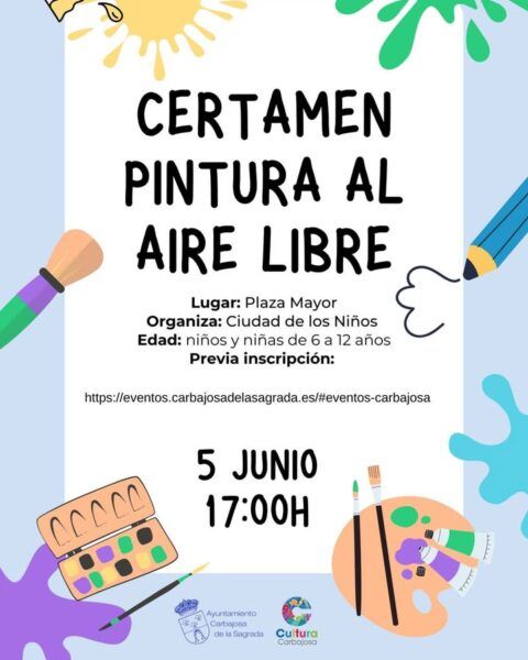 Cartel del certamen de pintura al aire libre en la Plaza Mayor