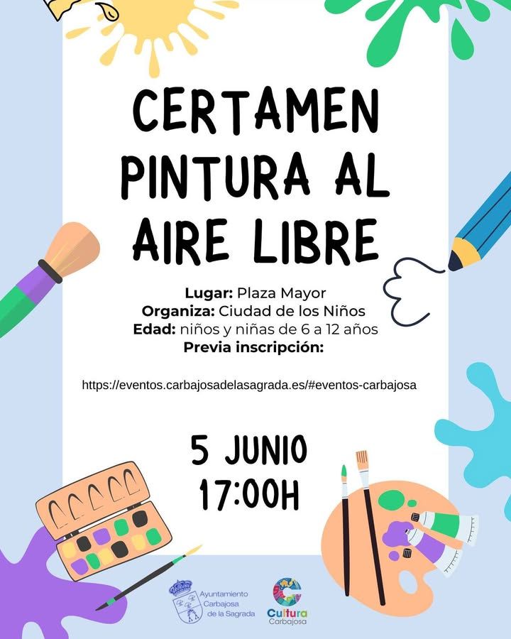 Cartel del certamen de pintura al aire libre en la Plaza Mayor