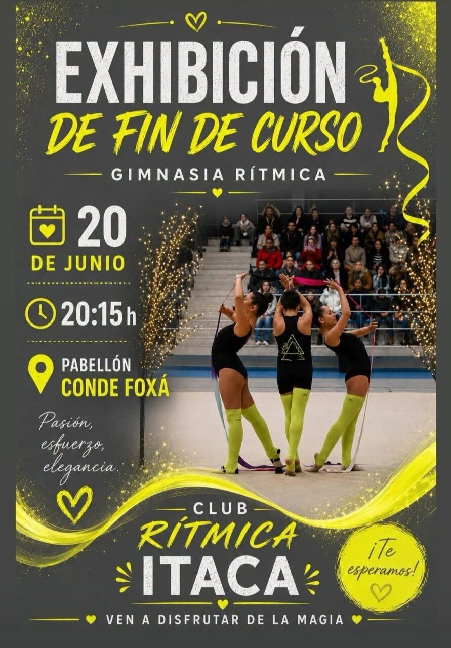 Participantes en una exhibición de gimnasia rítmica en Ciudad Rodrigo
