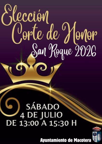 Cartel de la elección de la Corte de Honor para San Roque 2026