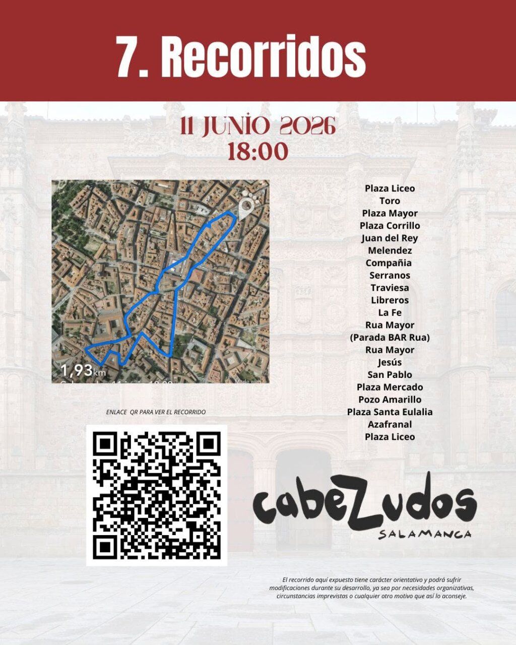 Mapa de recorridos para las Ferias y Fiestas de San Juan de Sahagún