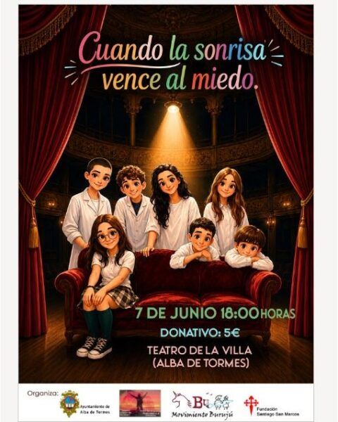 Cartel del festival benéfico Cuando la sonrisa vence al miedo en el Teatro de la Villa