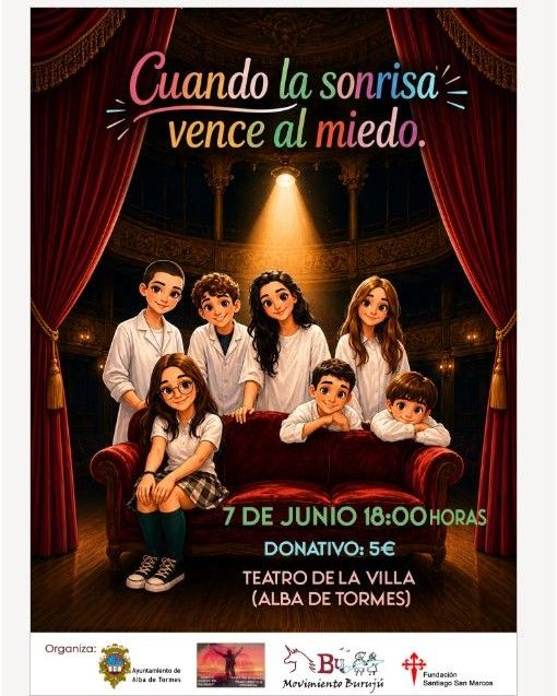 Cartel del festival benéfico Cuando la sonrisa vence al miedo en el Teatro de la Villa