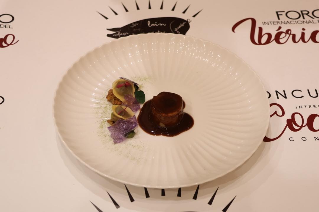Plato gourmet presentado en el Concurso Internacional de Cocina con Ibérico