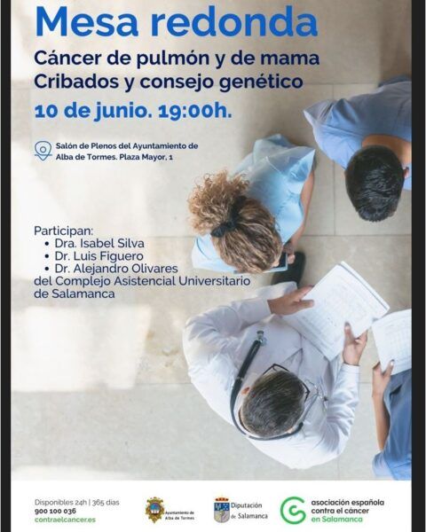 Mesa redonda sobre cáncer de pulmón y mama en Alba de Tormes