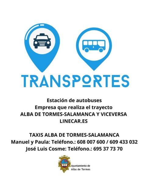 Información sobre opciones de transporte público a Alba de Tormes