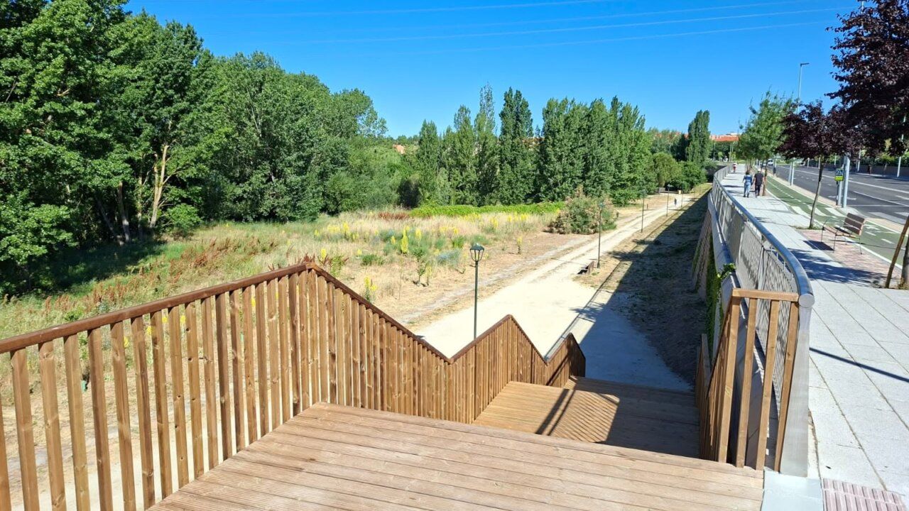 Vista del nuevo acceso al Parque Botánico de Huerta Otea en Salamanca