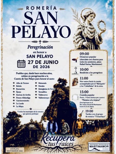 Cartel de la Romería de San Pelayo con actividades y horarios