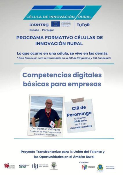 Cartel de la segunda acción formativa en coworking Vitigudino con detalles del evento.