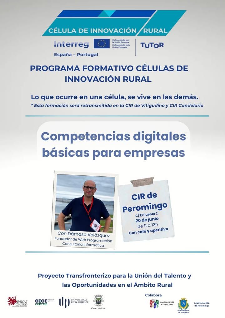 Cartel de la segunda acción formativa en coworking Vitigudino con detalles del evento.