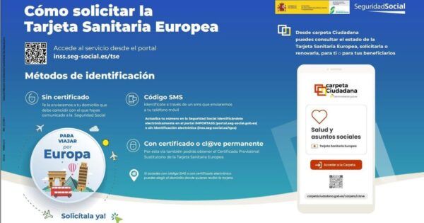 Infografía sobre cómo solicitar la Tarjeta Sanitaria Europea