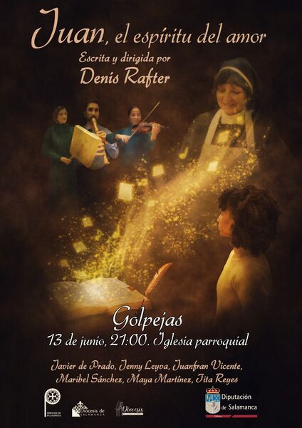 Cartel de la obra de teatro Juan, el espíritu del amor en Golpejas