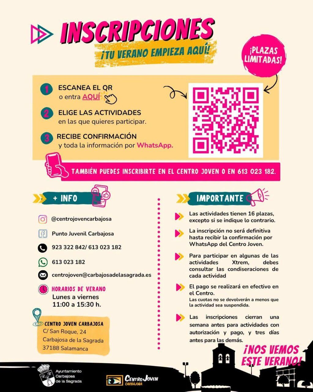 Cartel del programa Verano Joven 2026 en Carbajosa de la Sagrada