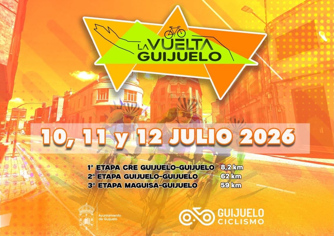 Cartel de la VI Vuelta Ciclista en Guijuelo con fechas y etapas