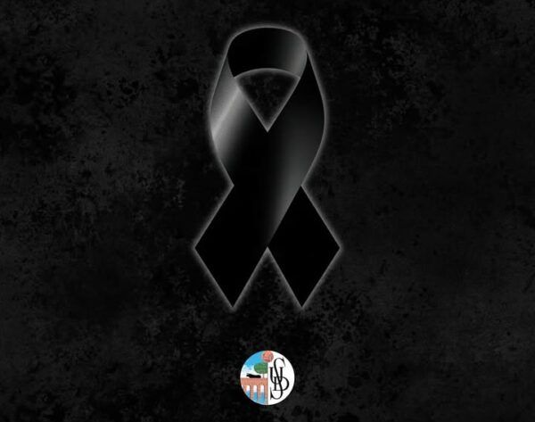 Cinta negra en homenaje a Antonio Lorenzo Melgar y su esposa