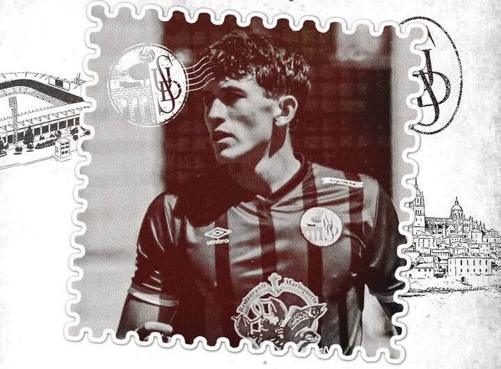 Asier Domínguez en su presentación como jugador del Salamanca UDS