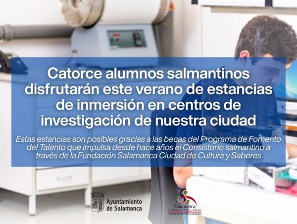 Catorce jóvenes de Salamanca en un centro de investigación durante el verano.