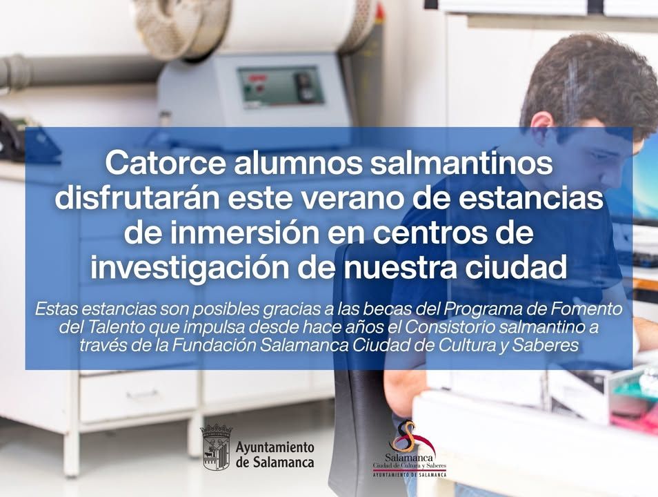 Catorce jóvenes de Salamanca en un centro de investigación durante el verano.