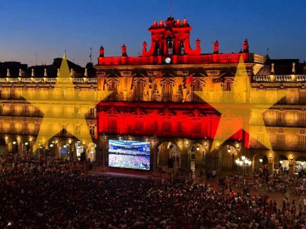 Celebración en Salamanca tras la victoria de España en el Mundial 2026