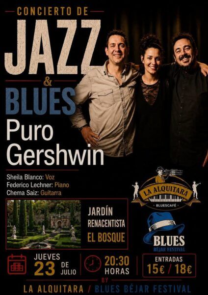 Concierto de jazz en el Jardín Renacentista de Béjar con tres artistas