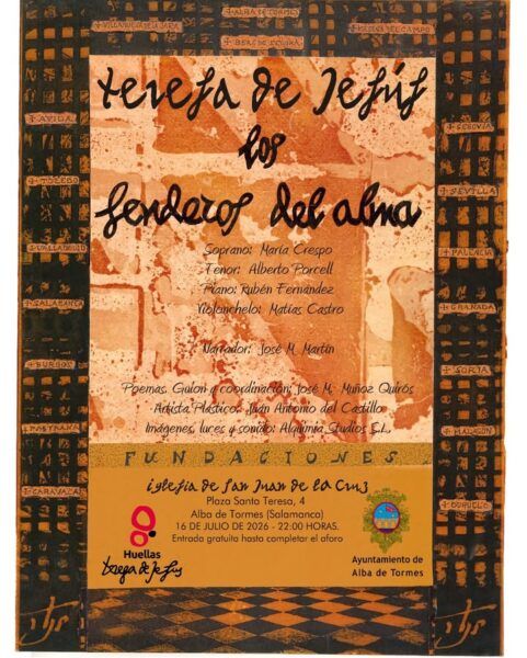 Cartel del concierto poético-musical Senderos del Alma en Alba de Tormes