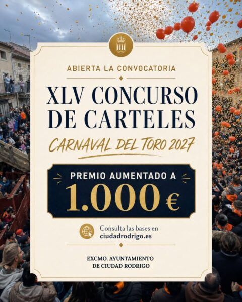 Cartel del concurso de Carnaval del Toro 2027 con premio de 1.000 euros