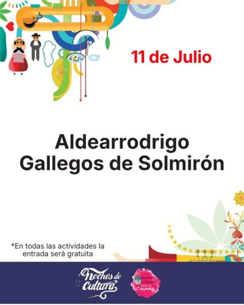 Cartel de las Noches de Cultura en Aldearrodrigo y Gallegos de Solmirón