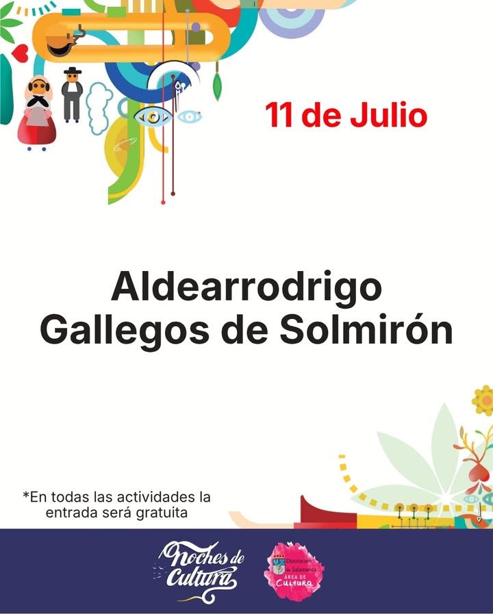 Cartel de las Noches de Cultura en Aldearrodrigo y Gallegos de Solmirón