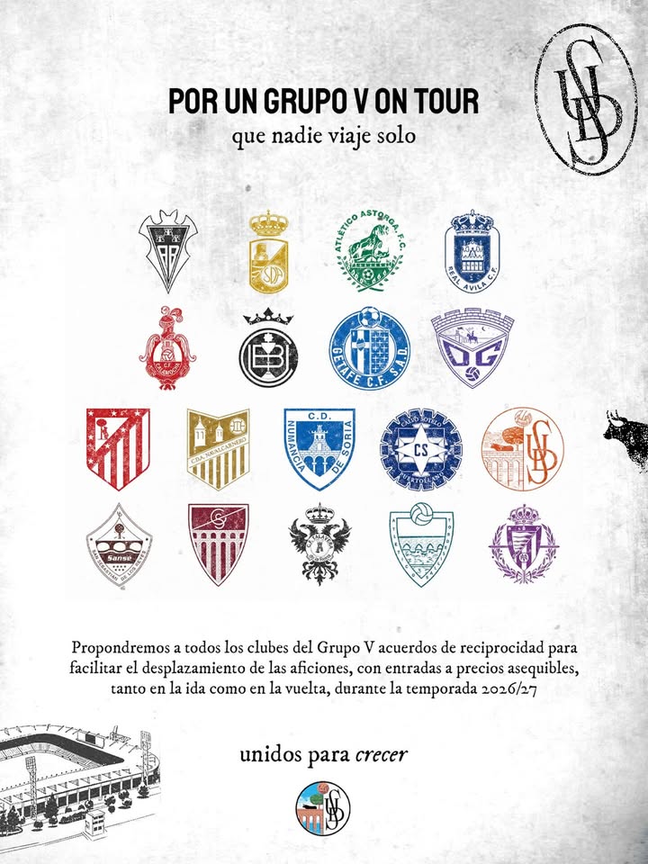 Cartel sobre la colaboración entre clubes para facilitar viajes de aficionados en 2026/27