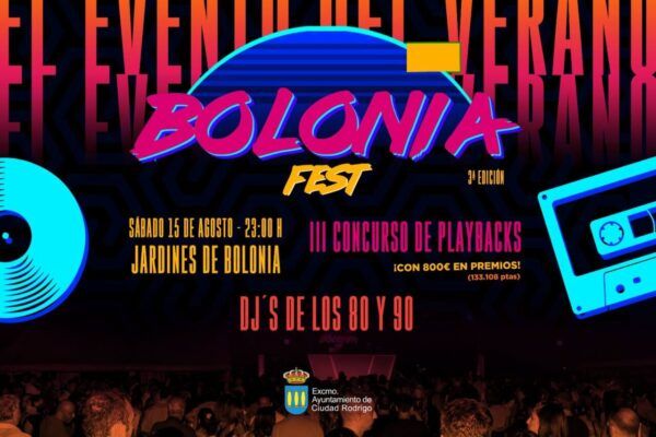 Cartel del III Bolonia Fest en los Jardines de Bolonia