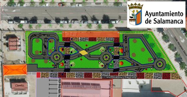 Plano del parque infantil de tráfico en Salamanca