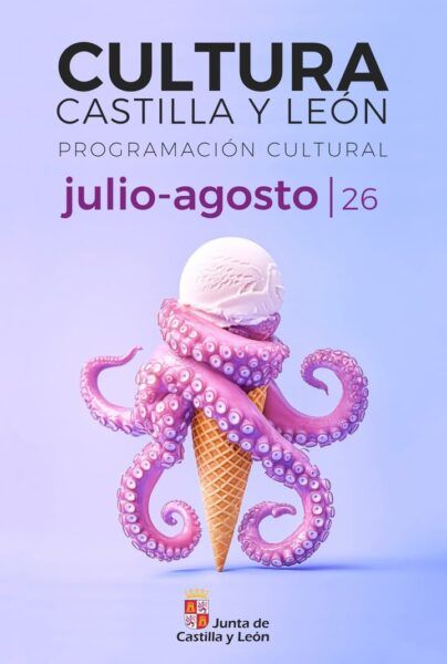 Cartel de programación cultural en Castilla y León para julio y agosto