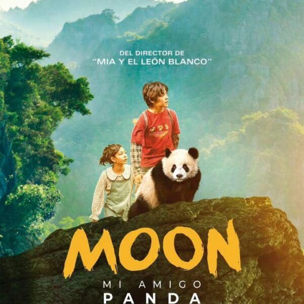 Cartel de la película Mi amigo panda con niños y un panda