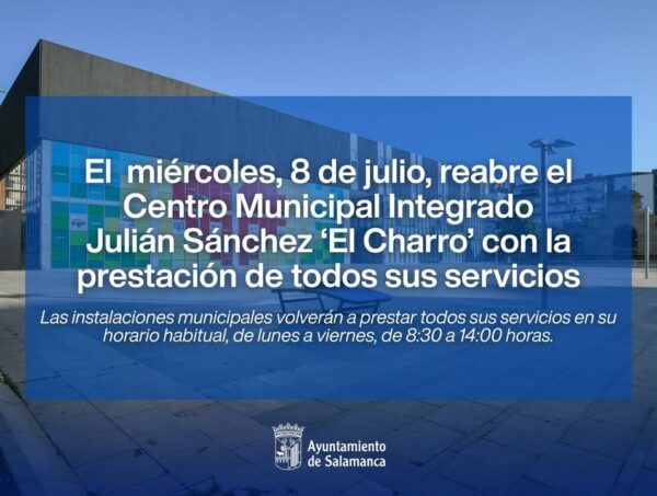 Exterior del Centro Municipal Julián Sánchez ‘El Charro’ en Salamanca