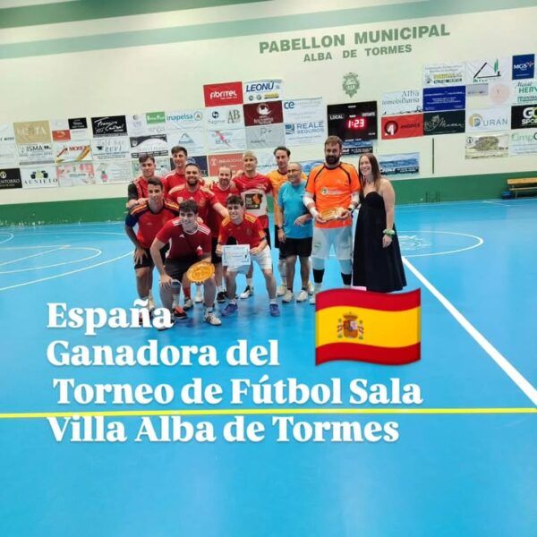 Equipo España ganador del Torneo de Fútbol Sala Villa Alba de Tormes